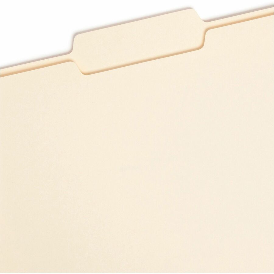 Smead 1/3 Tab Cut Letter Recycled Top Tab File Folder - 8 1/2" x 11" - 3/4" Expansion - Top Tab Location - Center Tab Position - Manila - 10% Recycled - 5 / Carton