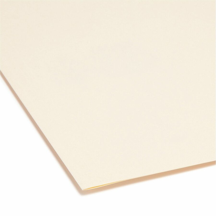 Smead 1/3 Tab Cut Letter Recycled Top Tab File Folder - 8 1/2" x 11" - 3/4" Expansion - Top Tab Location - Center Tab Position - Manila - 10% Recycled - 5 / Carton