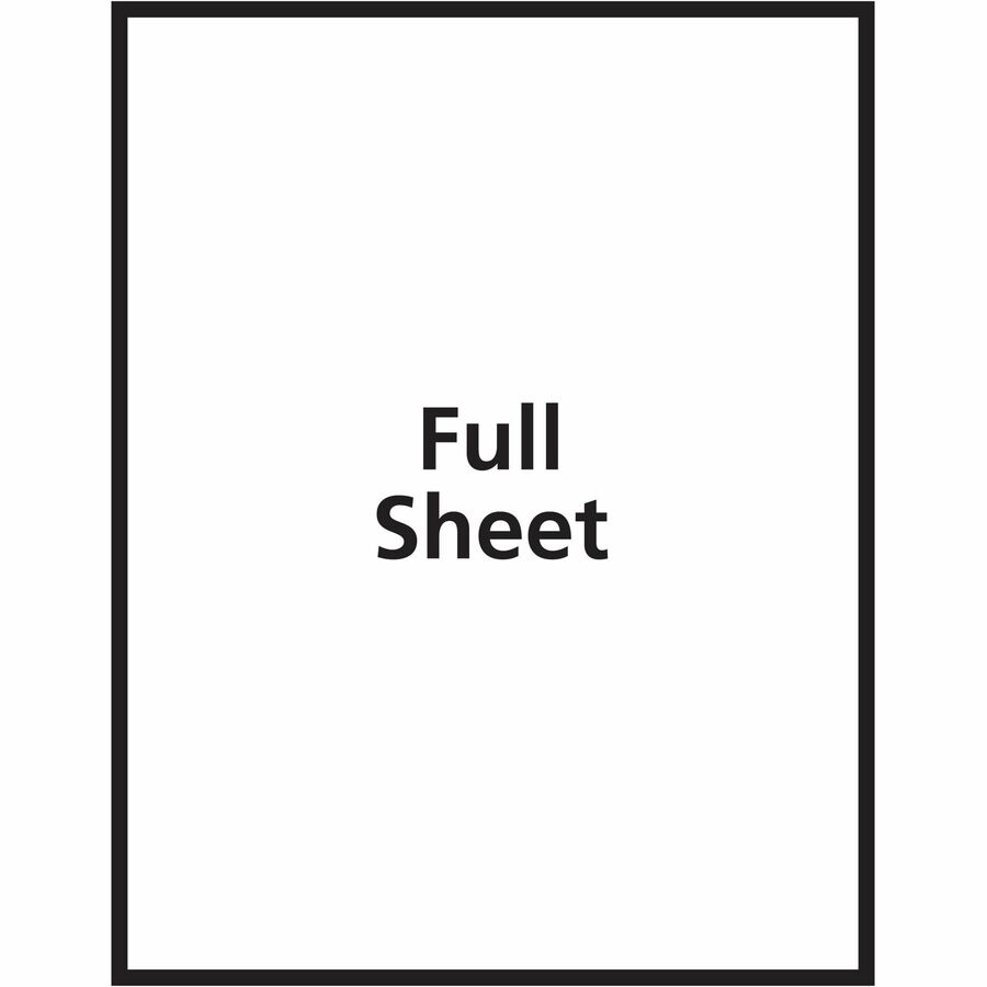 Avery Permanent Sticker Paper - Letter - 8 1/2" x 11" - 6 / Carton - Printable, Permanent, Print-to-the-edge, Acid-free, Lignin-free - Glossy, Clear