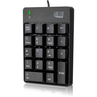 Spill-Resistant 18-Key Numeric Keypad, Black