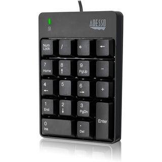Spill-Resistant 18-Key Numeric Keypad, Black