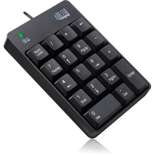 Spill-Resistant 18-Key Numeric Keypad, Black