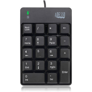 Spill-Resistant 18-Key Numeric Keypad, Black