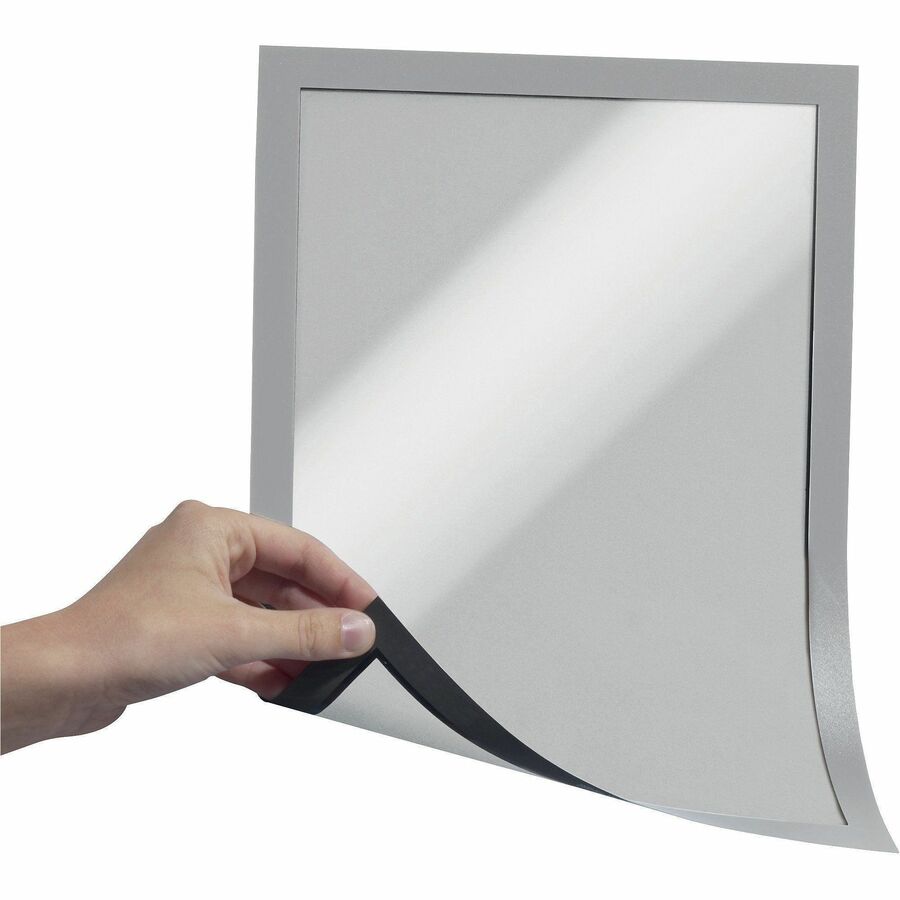 DURAFRAME Magnetic Sign Holder, 8.5 x 11, Silver Frame, 2/Pack