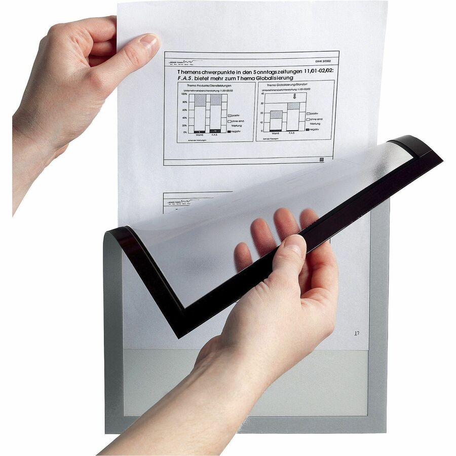 DURAFRAME Magnetic Sign Holder, 8.5 x 11, Silver Frame, 2/Pack