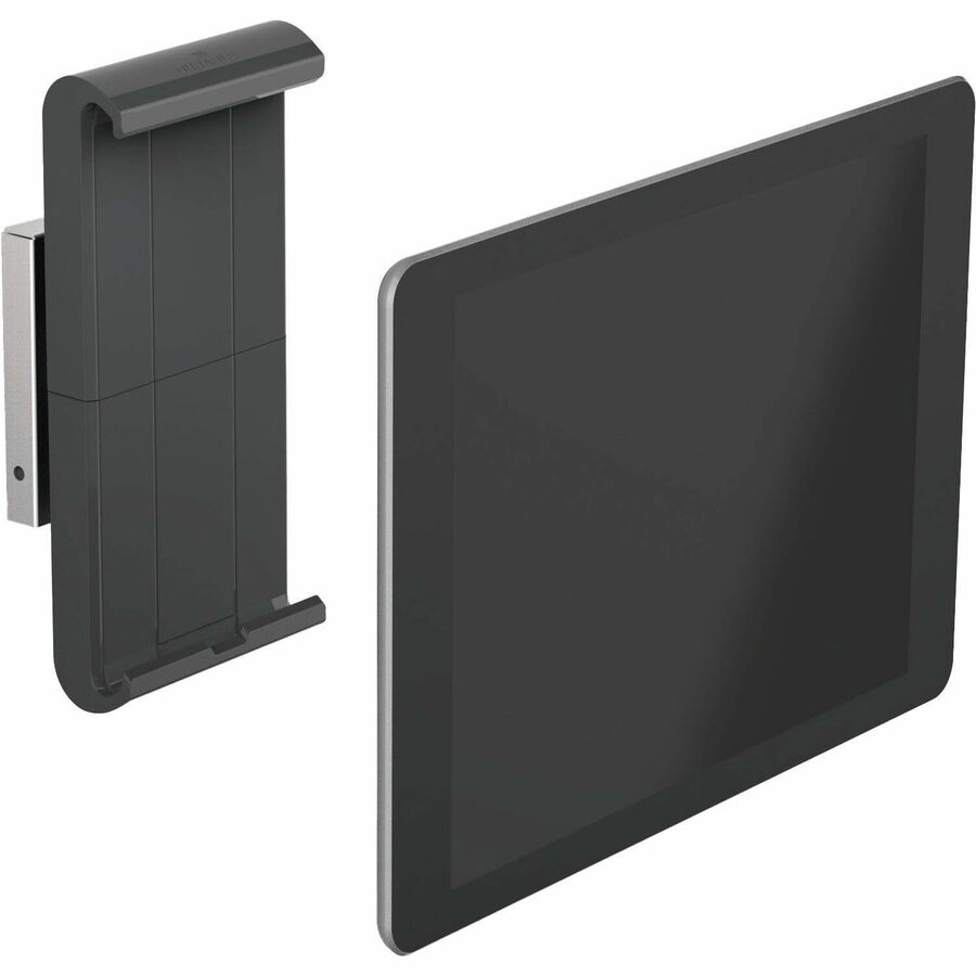 Wall-Mounted Tablet Holder, Silver/Charcoal Gray