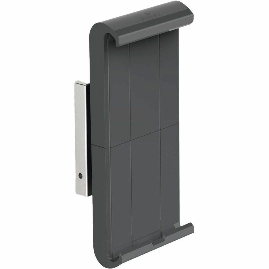 Wall-Mounted Tablet Holder, Silver/Charcoal Gray
