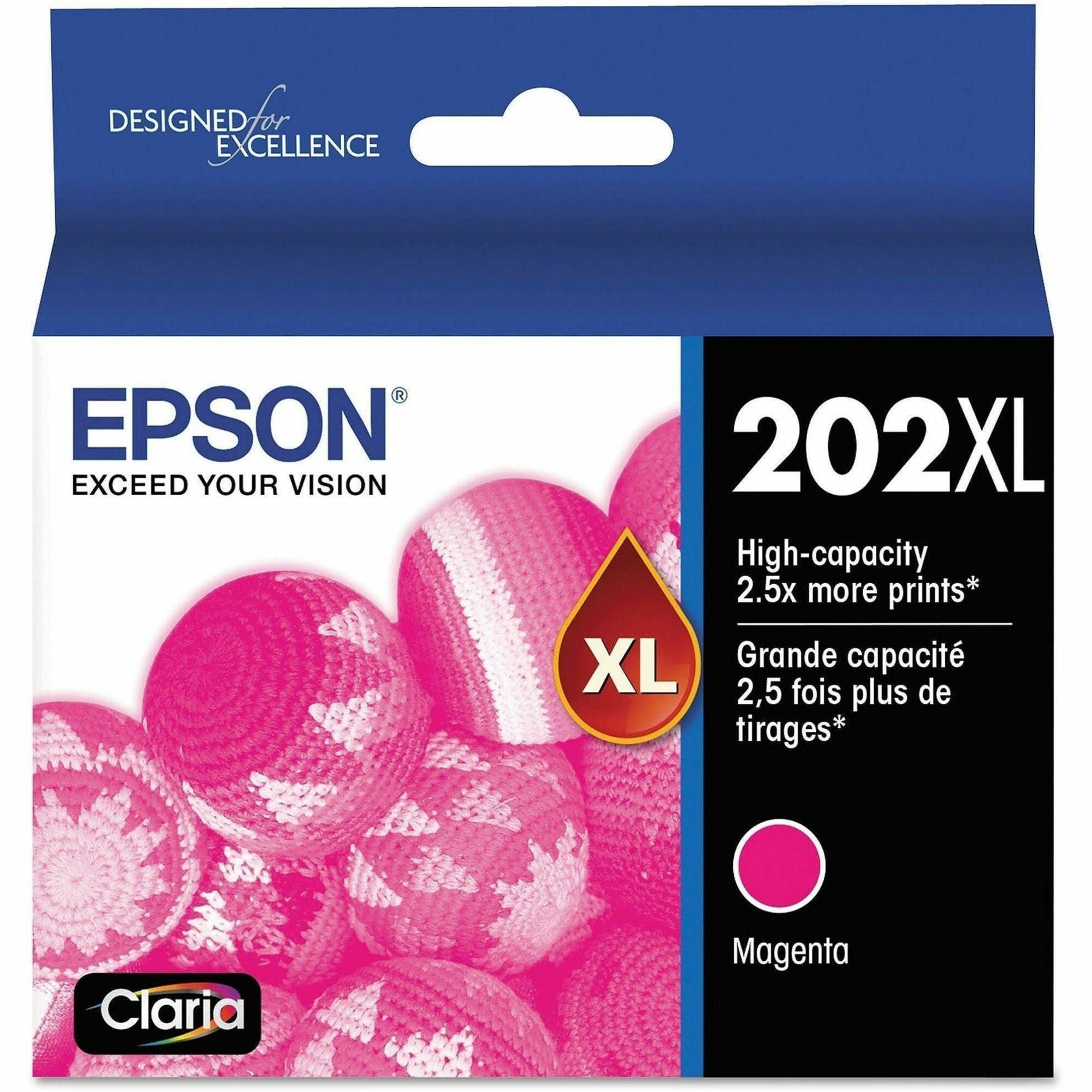 T202XL320-S (202XL) Claria High-Yield Ink, 470 Page-Yield, Magenta