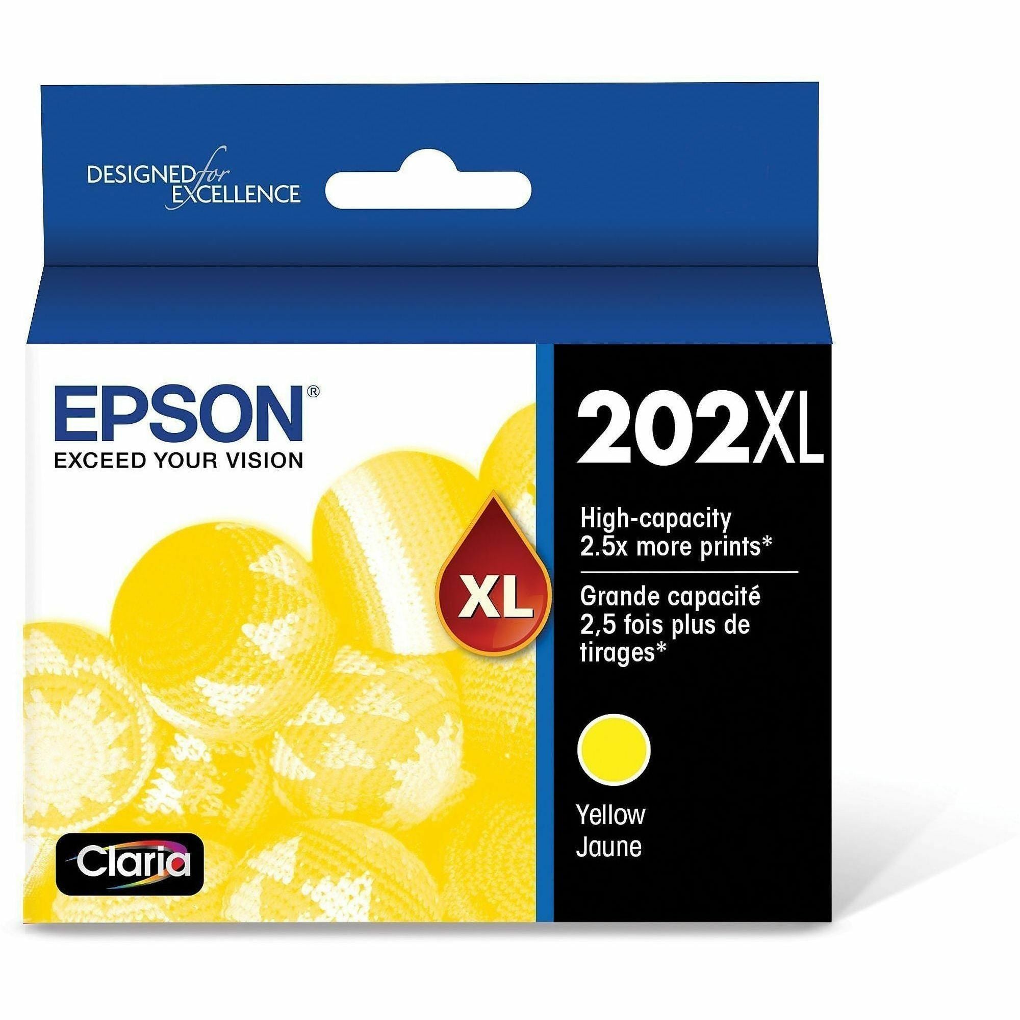 T202XL420-S (202XL) Claria High-Yield Ink, 470 Page-Yield, Yellow