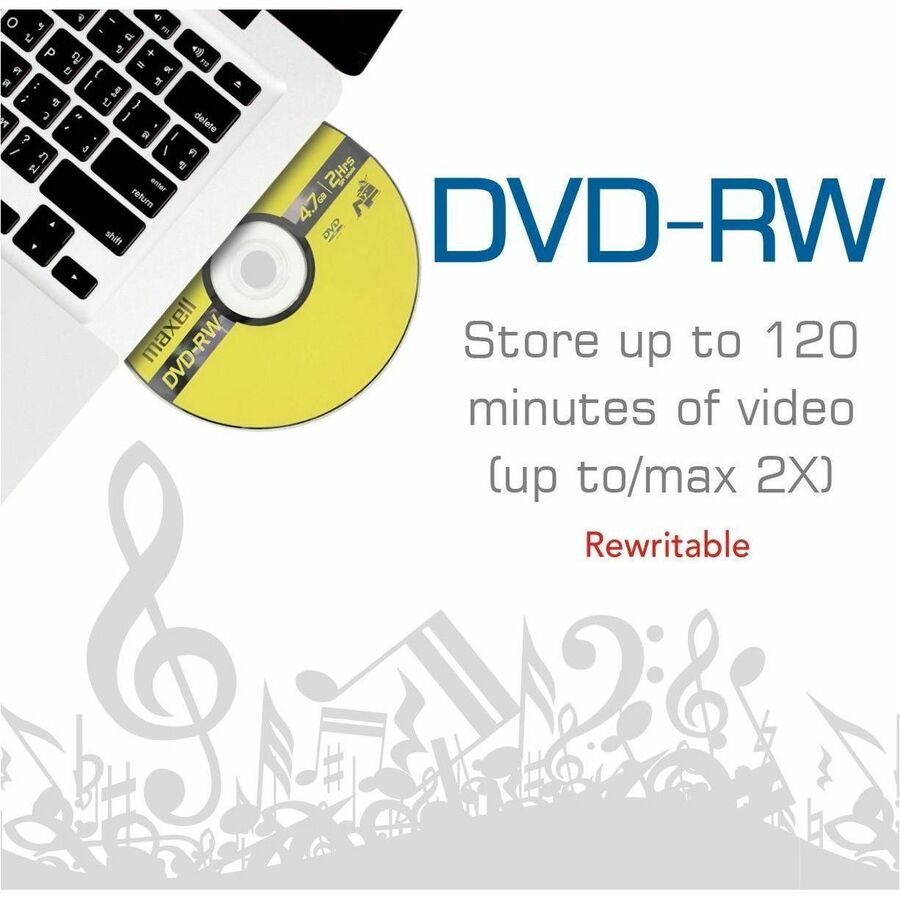 DVD-RW Rewritable Disc, 4.7 GB, 2x, Spindle, Gold, 15/Pack