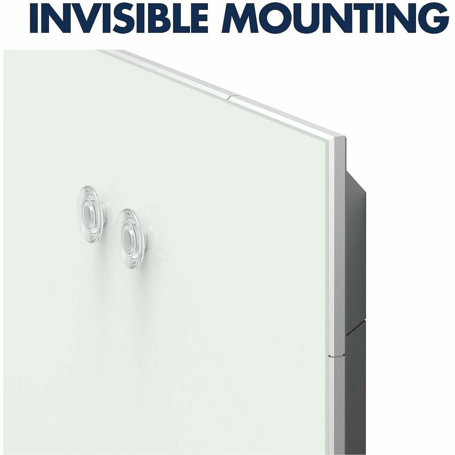 Quartet Element Framed Magnetic Glass Dry-Erase Board - 85" (7.1 ft) Width x 48" (4 ft) Height - White Tempered Glass Surface - Aluminum Frame - Rectangle - Magnetic - Assembly Required - 1 Each