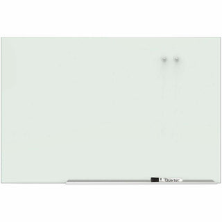 Quartet Element Framed Magnetic Glass Dry-Erase Board - 85" (7.1 ft) Width x 48" (4 ft) Height - White Tempered Glass Surface - Aluminum Frame - Rectangle - Magnetic - Assembly Required - 1 Each