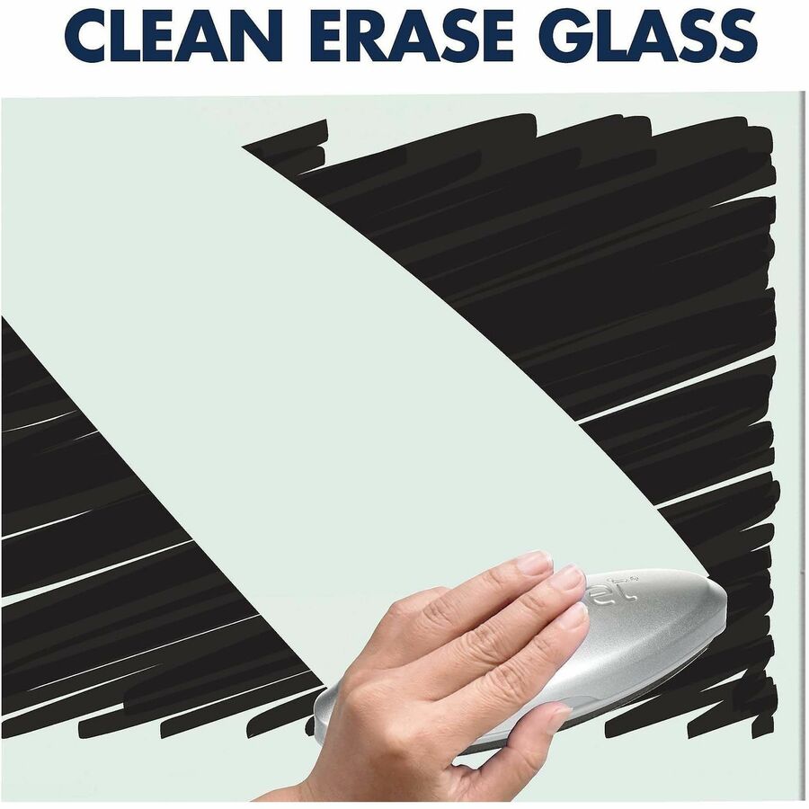 Quartet Element Framed Magnetic Glass Dry-Erase Board - 85" (7.1 ft) Width x 48" (4 ft) Height - White Tempered Glass Surface - Aluminum Frame - Rectangle - Magnetic - Assembly Required - 1 Each