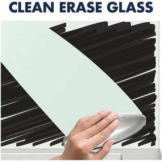 Desktop Magnetic Glass Dry-Erase Panel, 23 x 17, White Surface