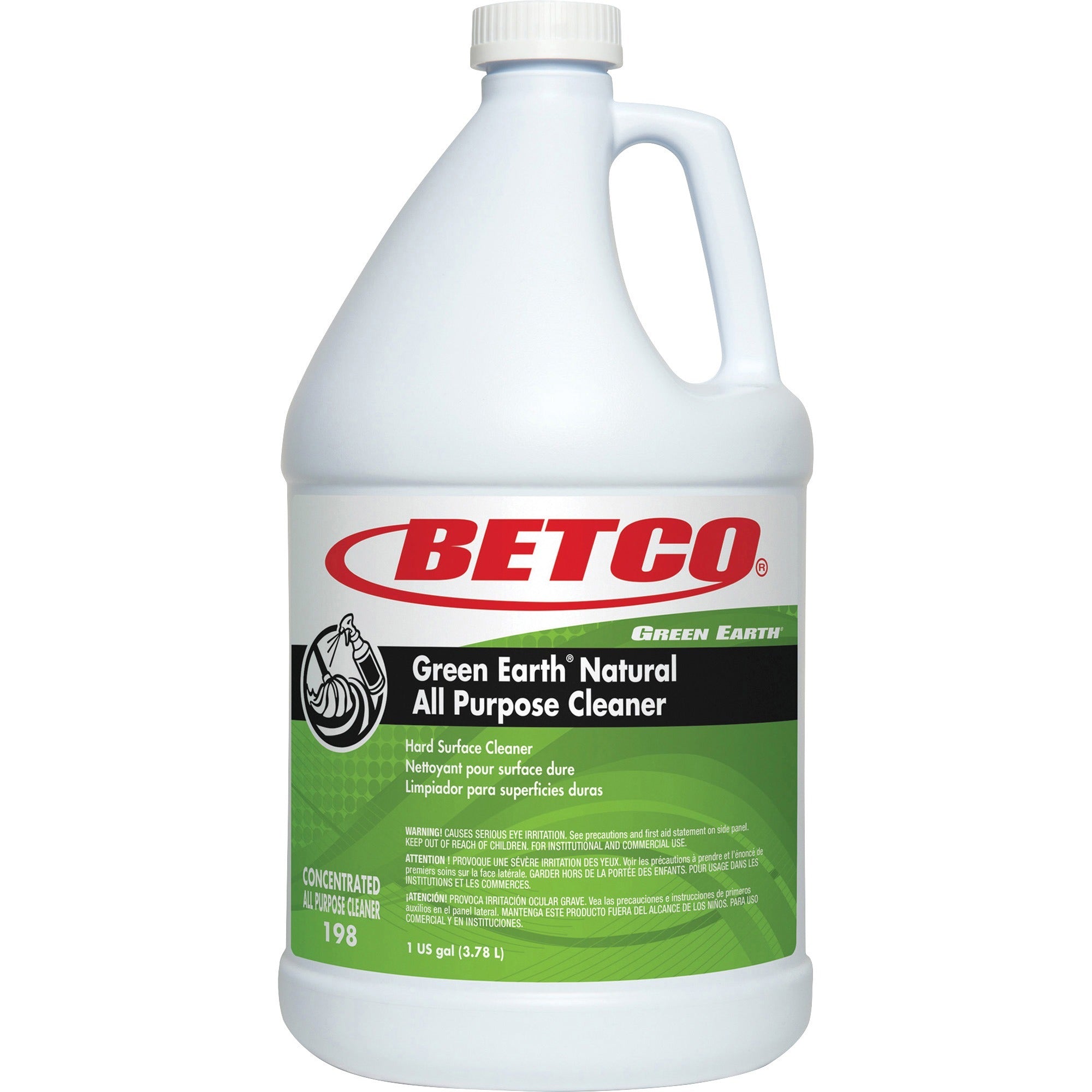 Green Earth Natural All Purpose Cleaner - Concentrate - 128 fl oz (4 quart) - Clean ScentBottle - 1 Each - Bio-based, Solvent-free, Streak-free, Non-smearing - Green
