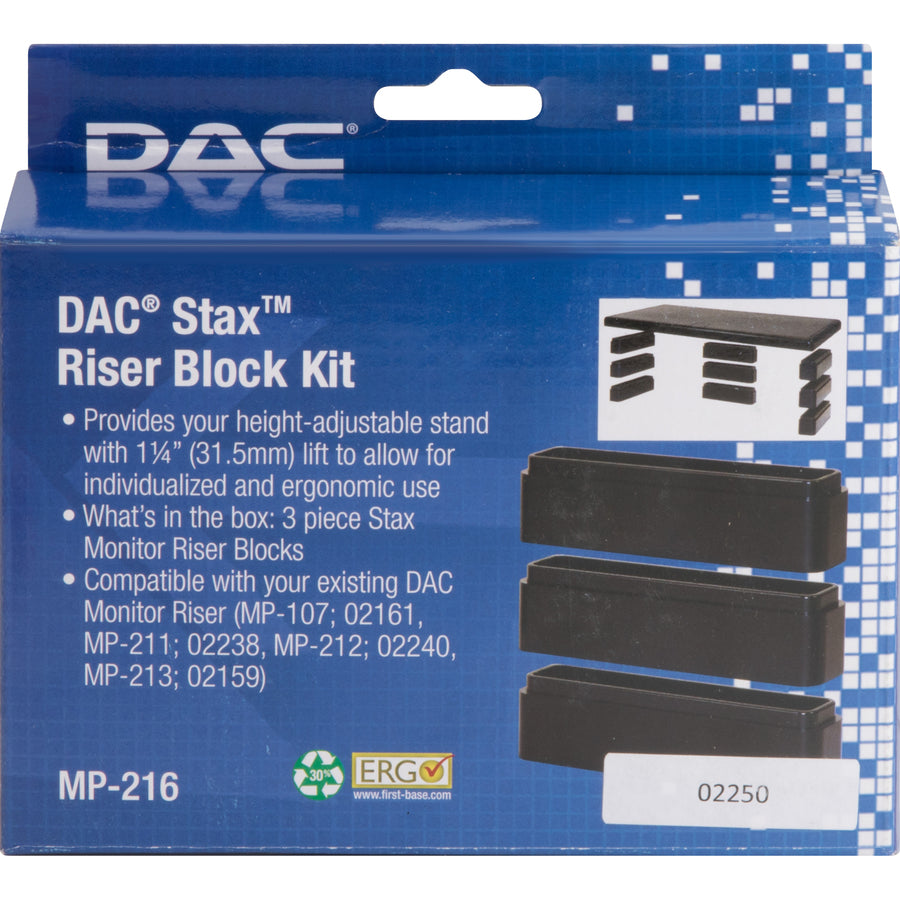 dac-monitor-riser-leg-blocks-6-width-x-15-depth-x-12-height-stackable-comfortable-black_dta02250 - 3