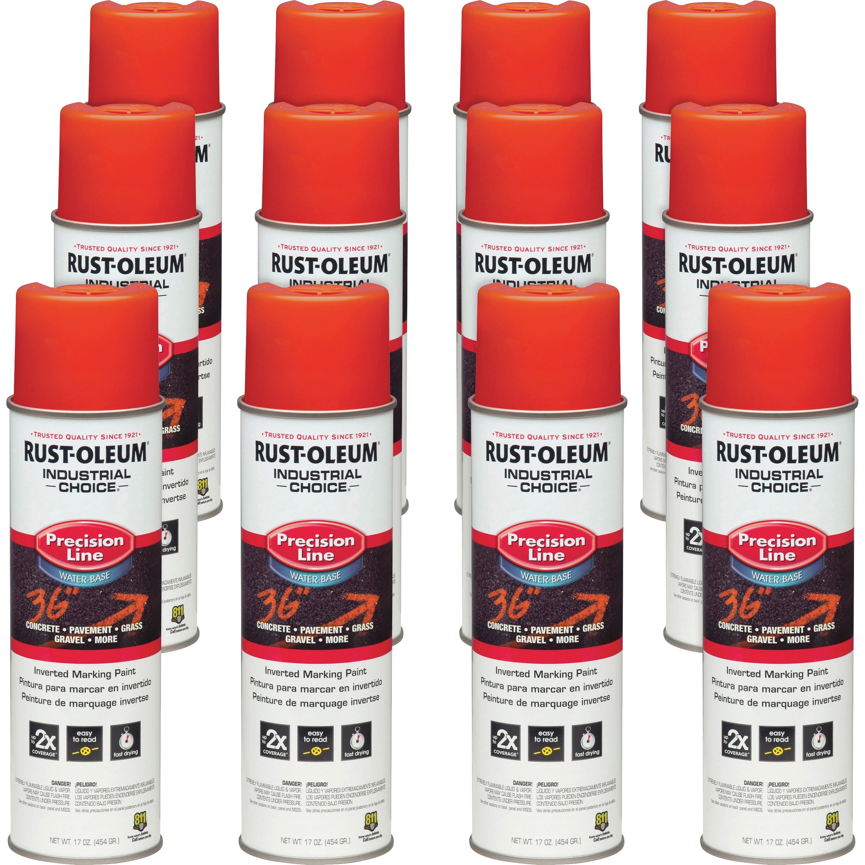 rust-oleum-industrial-choice-precision-line-marking-paint-17-fl-oz-12-carton-alert-orange_rst203035ct - 1
