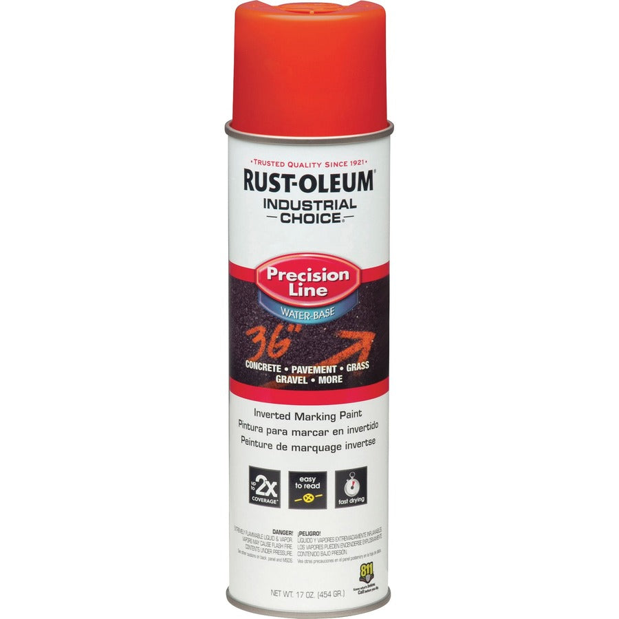 rust-oleum-industrial-choice-precision-line-marking-paint-17-fl-oz-12-carton-alert-orange_rst203035ct - 2