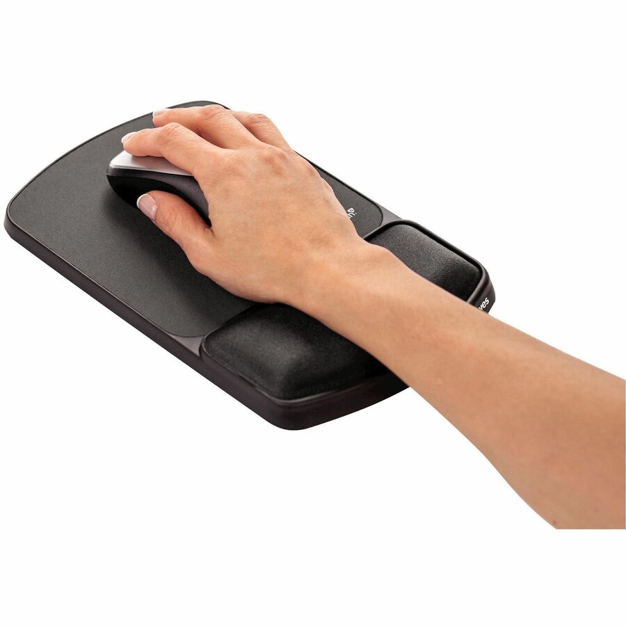 Mouse Pad with Wrist Support with Microban Protection, 6.75 x 10.12, Graphite