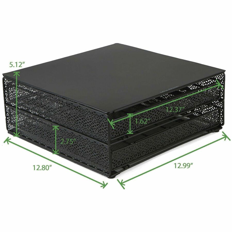 Mind Reader 72-pod Coffee Storage - 72 x Coffee Pod - 2 Drawer(s) - 5.1" Height x 13" Width12.8" Length - Black - 1 Each