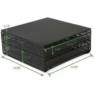 Mind Reader 72-pod Coffee Storage - 72 x Coffee Pod - 2 Drawer(s) - 5.1" Height x 13" Width12.8" Length - Black - 1 Each