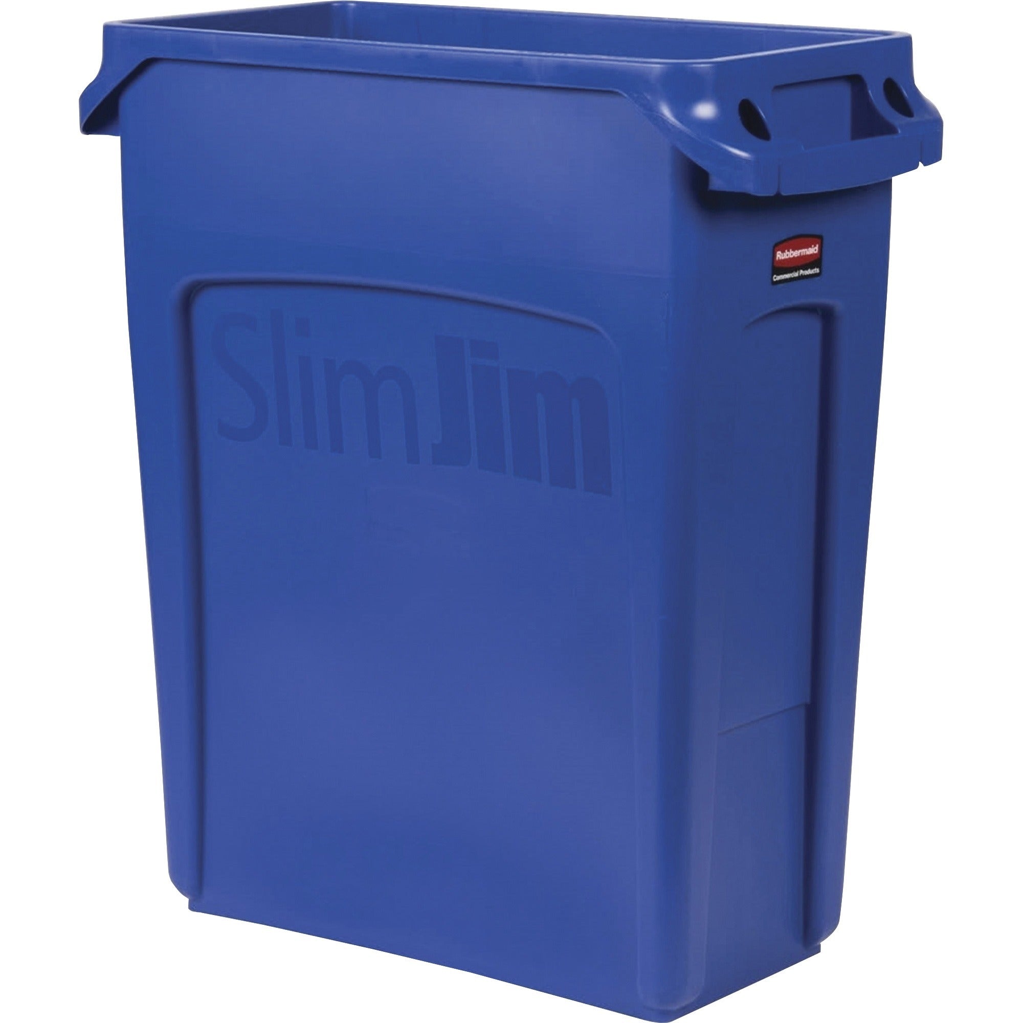 rubbermaid-commercial-slim-jim-vented-container-16-gal-capacity-rectangular-durable-vented-sturdy-weather-resistant-handle-lightweight-25-height-x-11-width-blue-1-each_rcp1971257 - 2