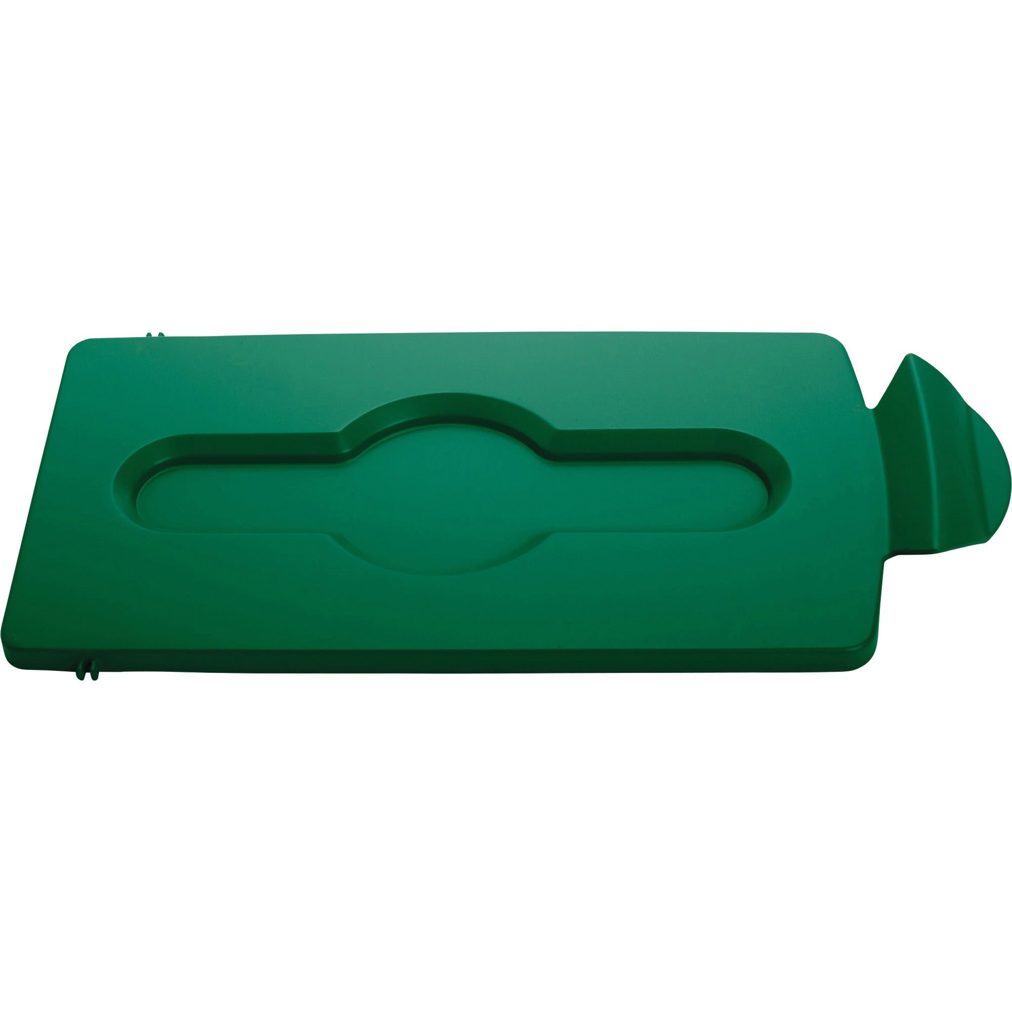 Slim Jim Single Stream Recycling Top for Slim Jim Containers, 8w x 16.5d x 0.5h, Green