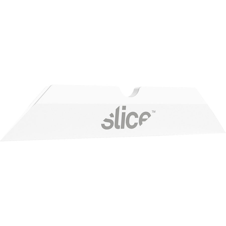 Slice Pointed Tip Ceramic Cutter Blades - 1.30" Length - Pointed Tip, Rust Resistant, Dual-sided, Non-magnetic, Non-conductive, Reversible, Non-sparking - Zirconium Oxide - 4 / Pack - White - 6