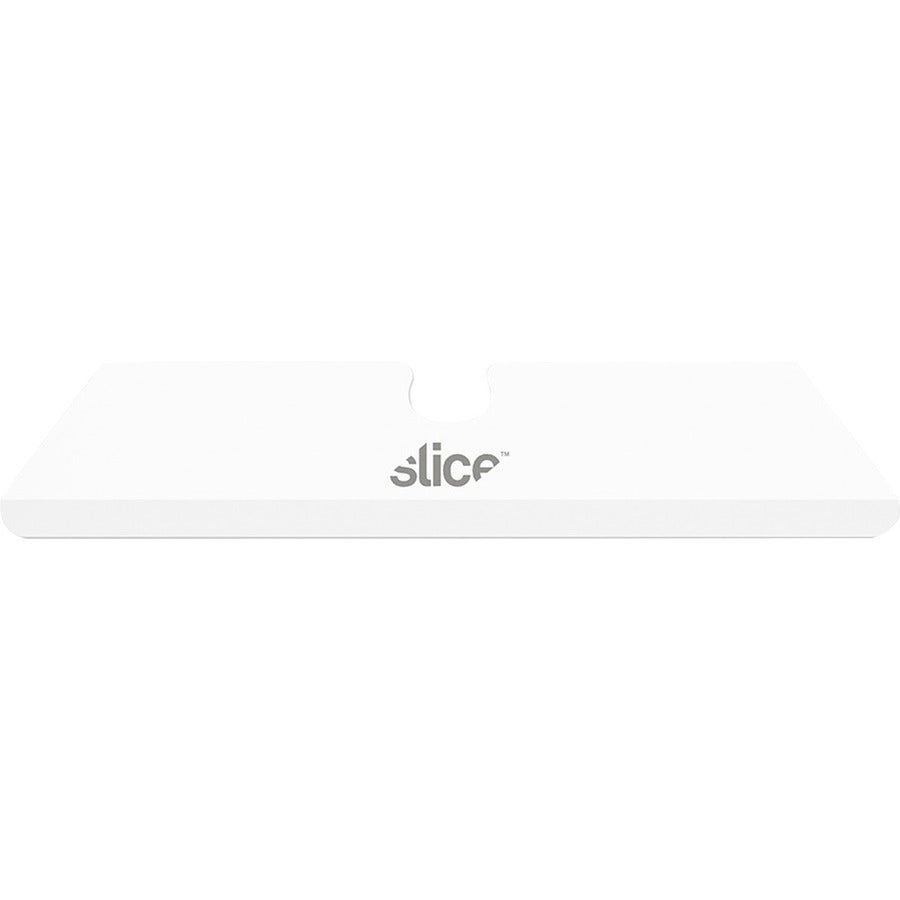 Slice Rounded Tip Ceramic Utility Blades - 2.60" Length - Non-conductive, Non-magnetic, Rust Resistant, Reversible, Non-sparking - Zirconium Oxide - 3 / Pack - White