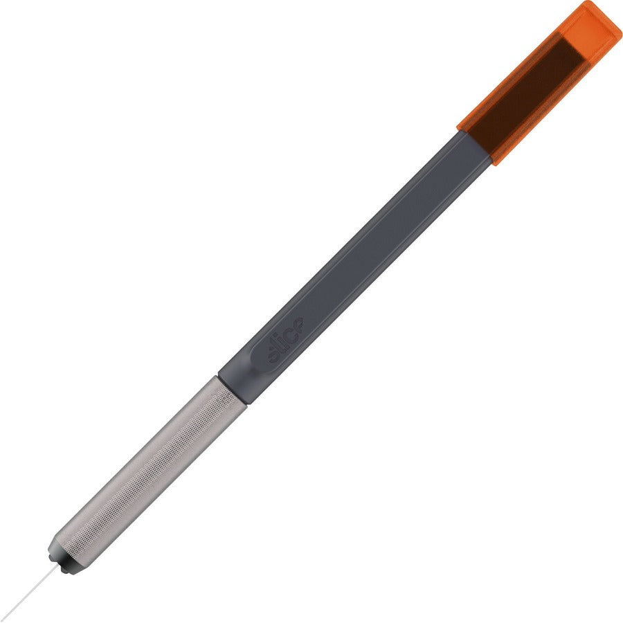 Slice Weighted Craft Knife - Ceramic Blade - Non-sparking, Non-conductive, Rust-free Blade, Ambidextrous, Anti-slip, Textured Grip - Zirconia, Polypropylene, Glass-filled Nylon - Brass - 6.4" Length - 1 Each
