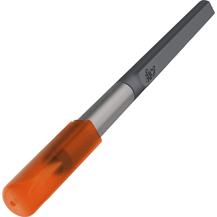 Slice Weighted Craft Knife - Ceramic Blade - Non-sparking, Non-conductive, Rust-free Blade, Ambidextrous, Anti-slip, Textured Grip - Zirconia, Polypropylene, Glass-filled Nylon - Brass - 6.4" Length - 1 Each