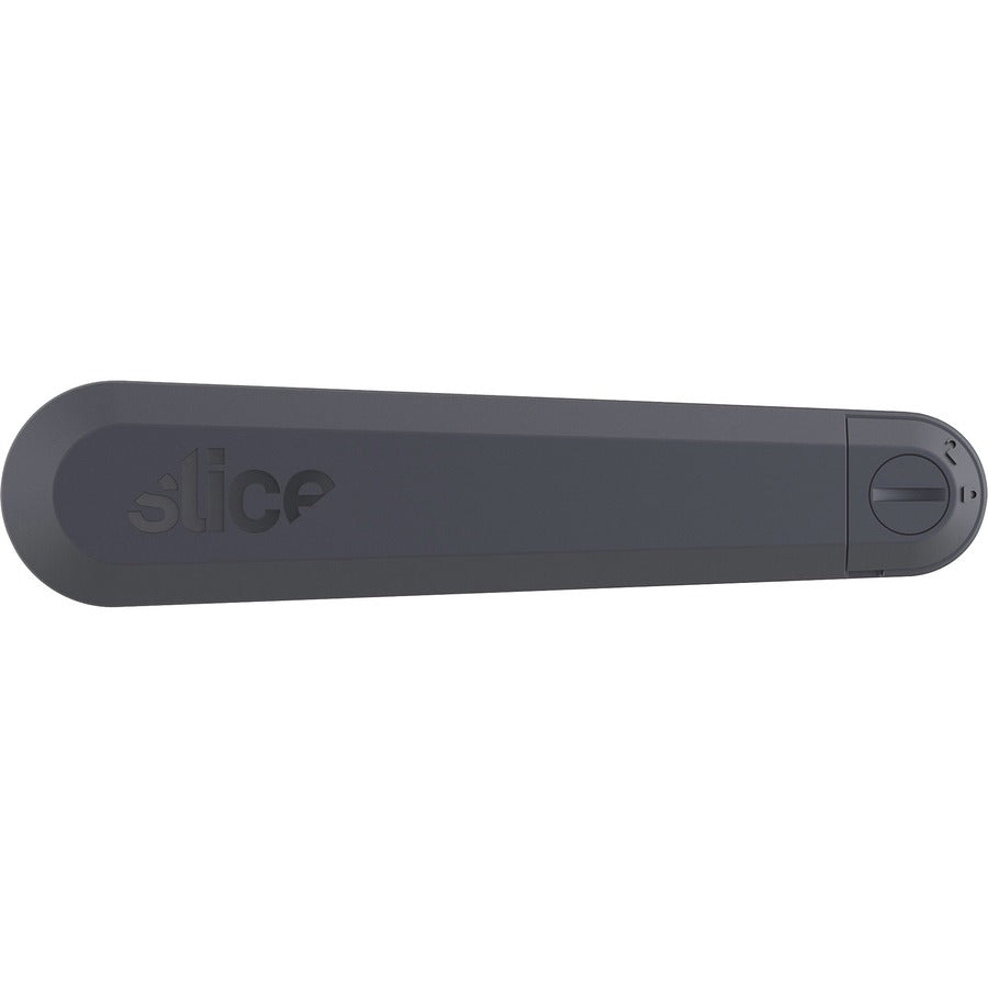 Slice Auto Retract Utility Knife - Ceramic Blade - Retractable, Non-sparking, Non-conductive, Rust-free Blade, Durable, Ambidextrous, Comfortable - Glass-filled Nylon, Stainless Steel, Zirconia, Carbon Steel - Gray, Green - 6.1" Length - 1 Each