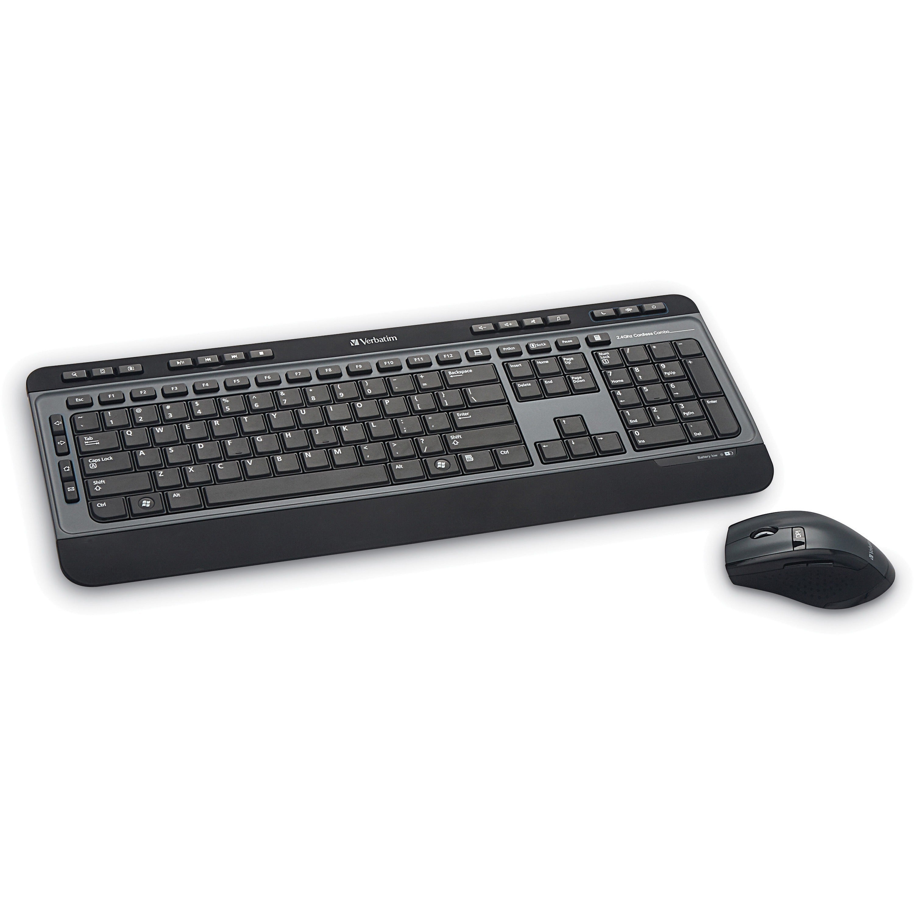 verbatim-wireless-multimedia-keyboard-and-6-button-mouse-combo-black-usb-type-a-wireless-rf-black-usb-type-a-wireless-rf-optical-6-button-scroll-wheel-black-multimedia-hot-keys-aa-aaa-compatible-with-windows-mac-os-linux-_ver99788 - 1