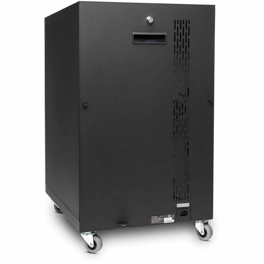 Kensington AC12 Security Charging Cabinet - Universal Device - 4 Casters - x 16.5" Width x 23.2" Depth x 28.1" Height - Black - For 12 Devices - 1 Each