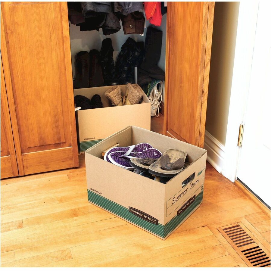 STOR/FILE Medium-Duty 100% Recycled Storage Boxes, Letter/Legal Files, 12" x 16.25" x 10.5", Kraft, 20/Carton