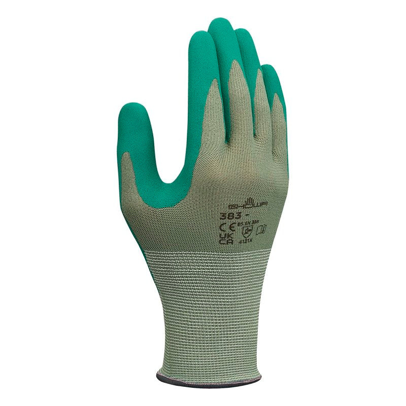 showa-383-xl-09-coated-gloves-xl-250-mm-l-nitrile-coating-polyester-green