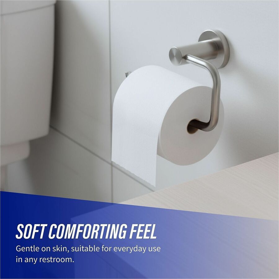 Genuine Joe Solutions Double Capacity Bath Tissue - 2 Ply - 1000 Sheets/Roll - White - Embossed - For Bathroom - 2016 / Pallet