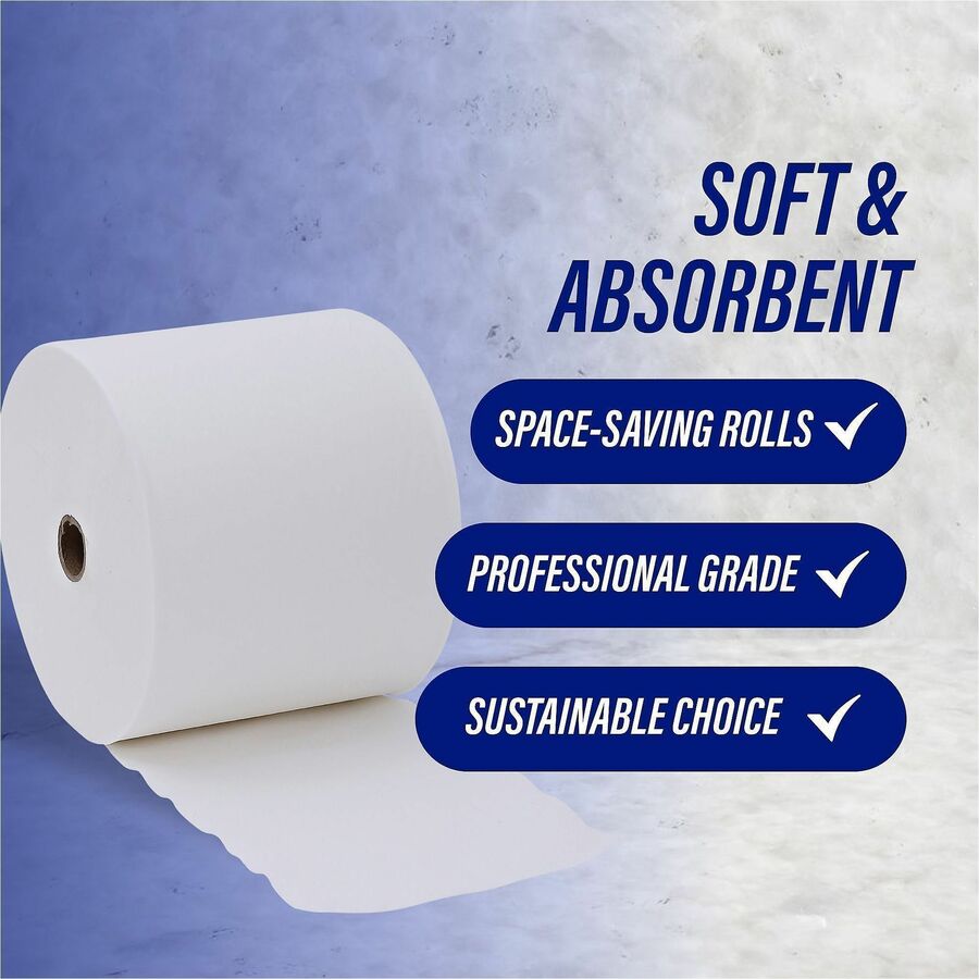Genuine Joe Solutions Double Capacity Bath Tissue - 2 Ply - 1000 Sheets/Roll - White - Embossed - For Bathroom - 2016 / Pallet