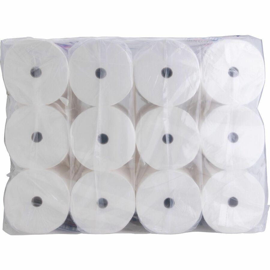 Genuine Joe Solutions Double Capacity Bath Tissue - 2 Ply - 1000 Sheets/Roll - White - Embossed - For Bathroom - 2016 / Pallet