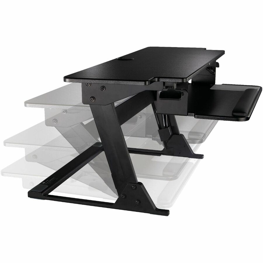 Precision Standing Desk, 42" x 23.2" x 6.2" to 20", Black