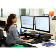 Precision Standing Desk, 42" x 23.2" x 6.2" to 20", Black