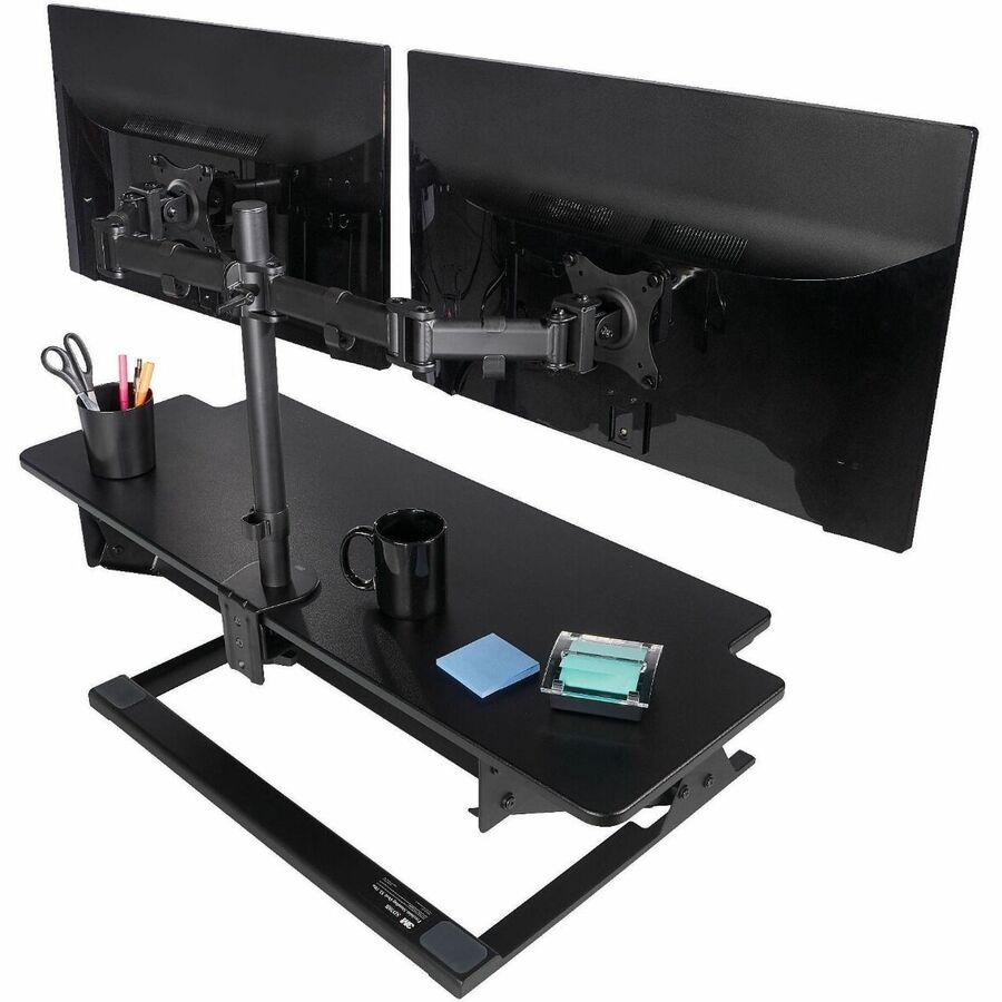 Precision Standing Desk, 42" x 23.2" x 6.2" to 20", Black