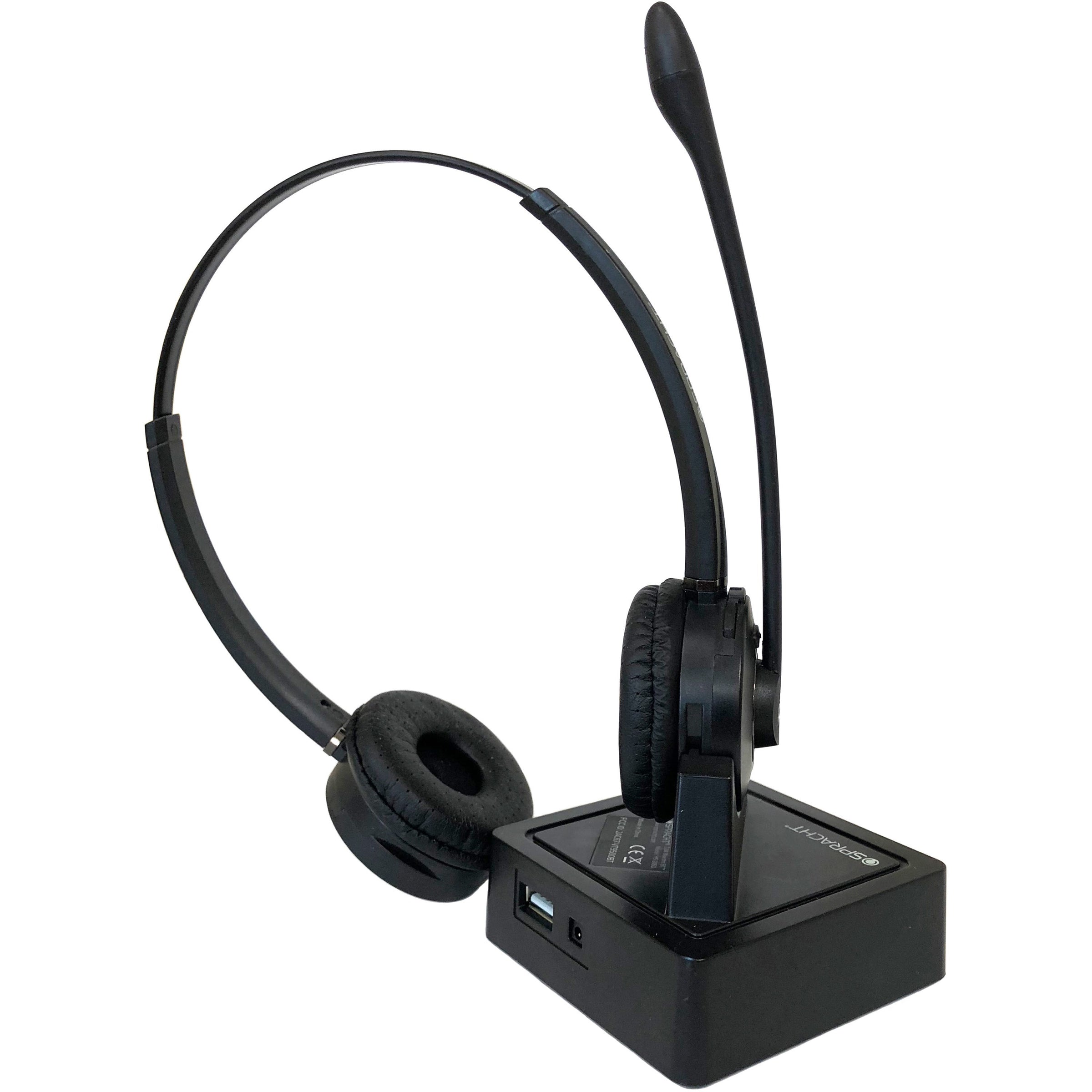 Spracht ZuM Maestro BT HS-2051 Headset - Stereo - Wireless - Bluetooth - 32.8 ft - Over-the-head - Binaural - Noise Cancelling, Echo Cancelling Microphone