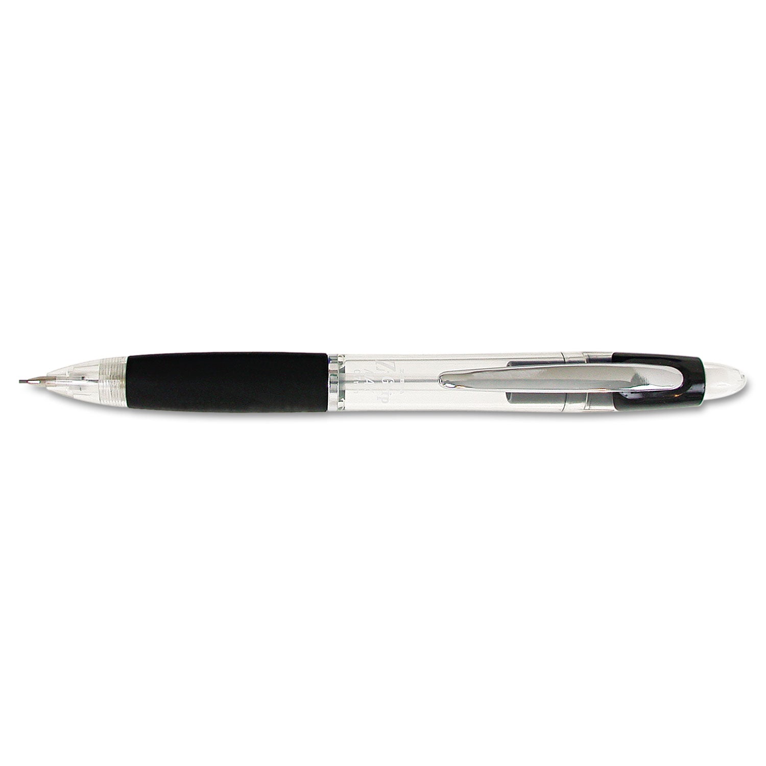 z-grip-max-mechanical-pencil-07-mm-hb-#2-black-lead-black-silver-barrel-dozen_zeb52610 - 1