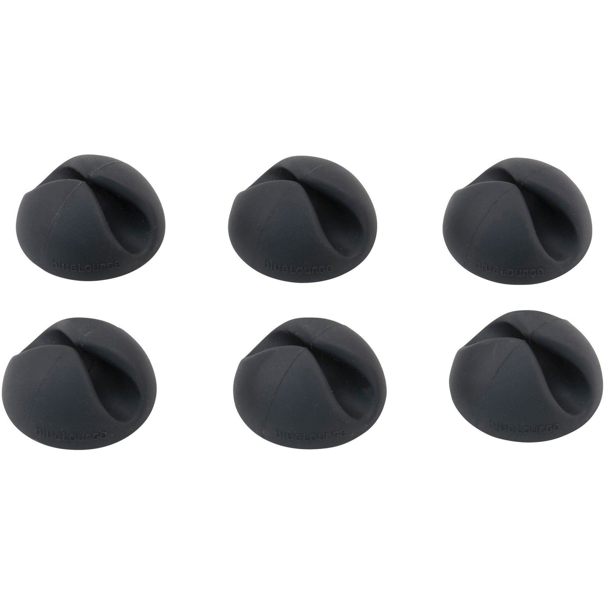 Bluelounge CableDrop Cable Anchors - Cable Clip - Black - 6 - 1.10" Length