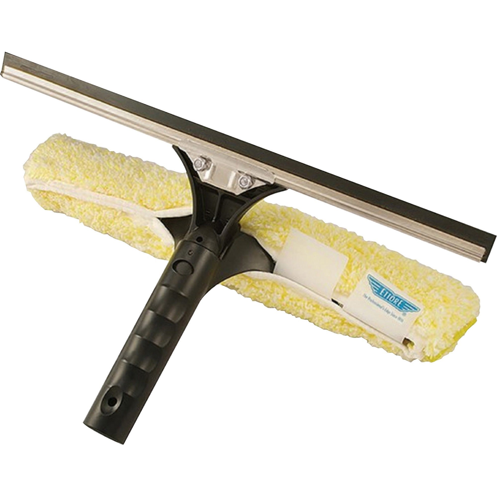 Ettore Stainless BackFlip Cleaning Tool - 10" Blade - 3" Height x 11.8" Width x 8.8" Length - Light Weight, Grooved Handle, Fatigue Resistant - Stainless Steel - 1Each