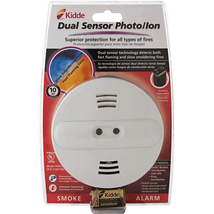 kidde-dual-sensor-smoke-alarm-9-v-audible-visual-white_kid21007385n - 3