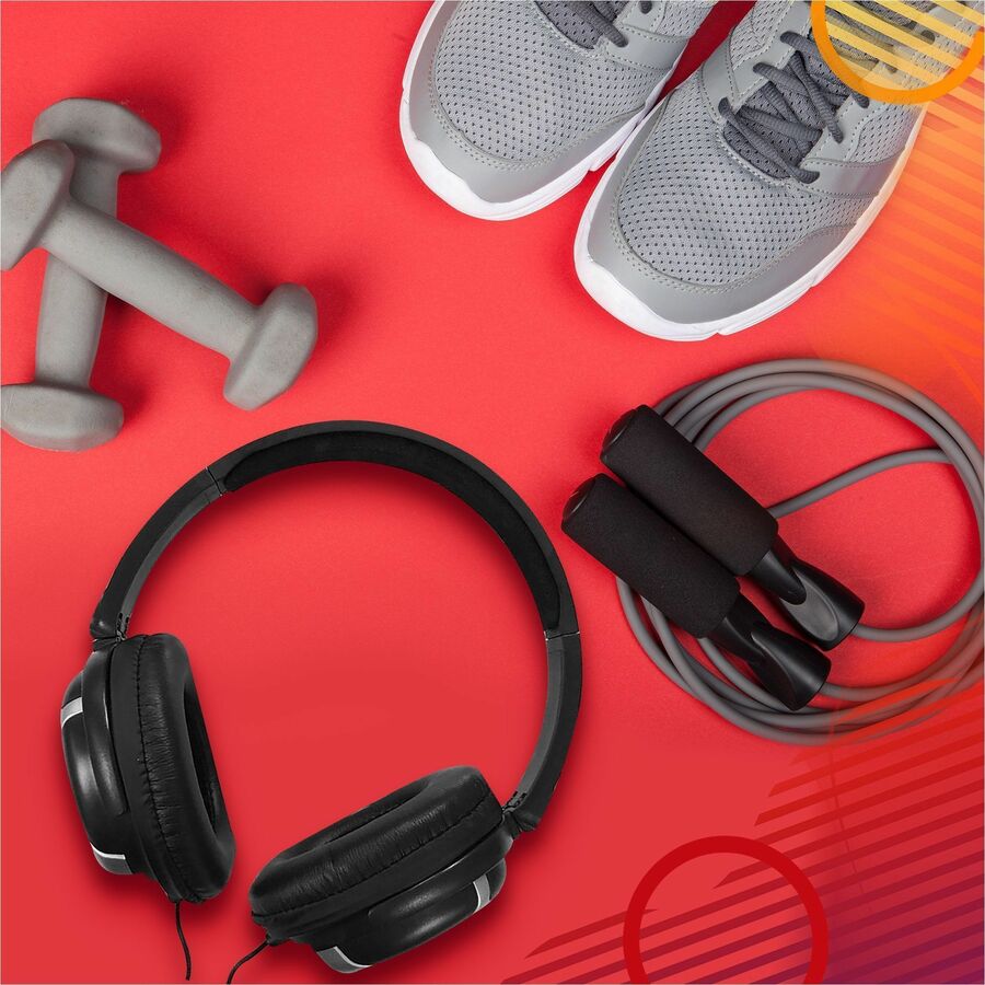 Bass 13 Headphone with Mic, 4 ft Cord, Black
