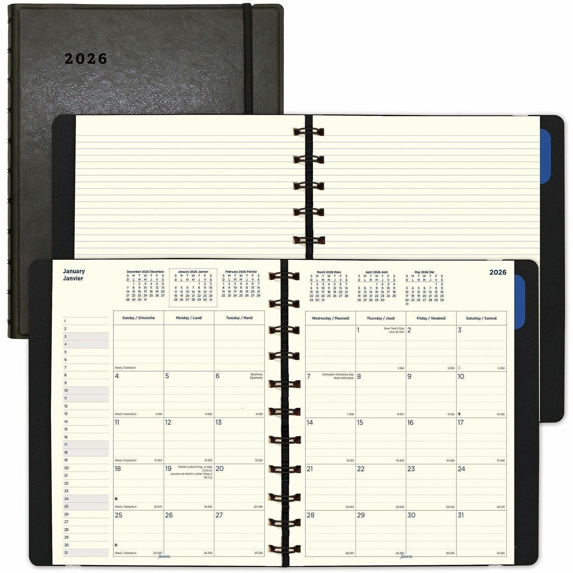 Soft Touch 17-Month Planner, 10.88 x 8.5, Black Cover, 17-Month (Aug to Dec): 2023 to 2024