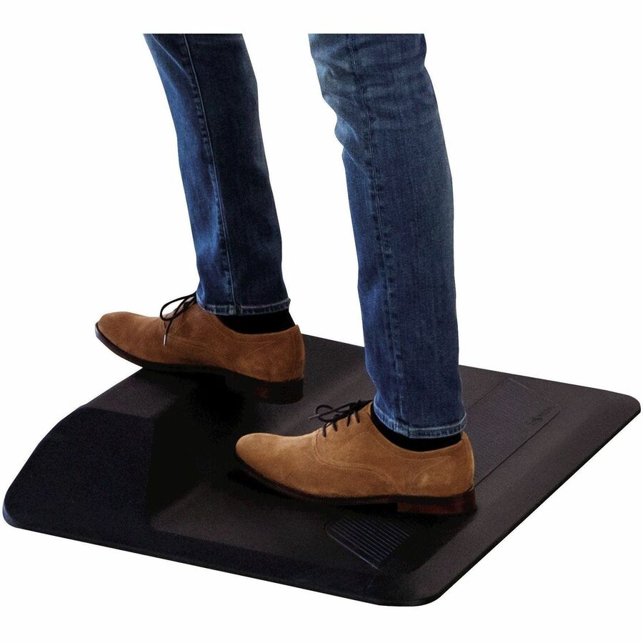 Fellowes ActiveFusion Anti-Fatigue Mat - Floor, Workstation - 35.75" Width x 23.500" Depth x 3.500" Thickness - Rectangular - Black - 1Each